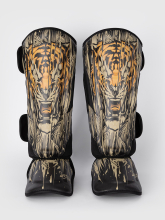 Щитки Venum Tiger Black/Neo Orange