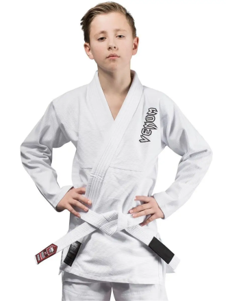 Кимоно для бжж Venum Contender Kids White с поясом