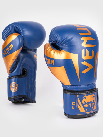 Перчатки боксерские Venum Elite Blue/Black/Cooper