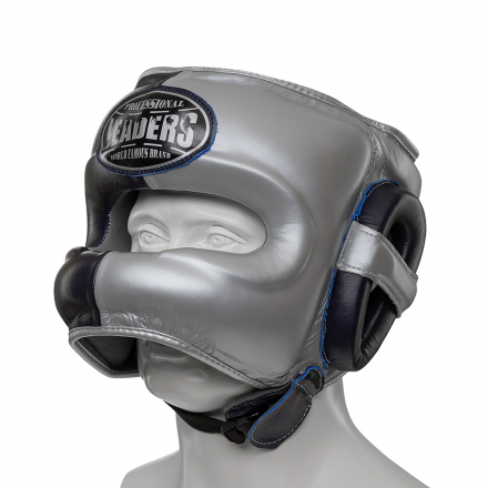 Шлем боксерский LEADERS LS ULTRA с бамперной защитой BL/SIL