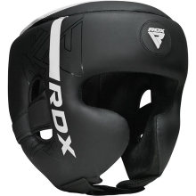 Шлем боксерский RDX F6 KARA с защитой щёк, черный-белый