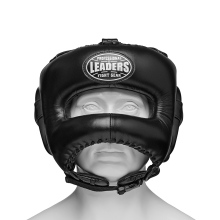 Шлем боксерский LEADERS CR с бамперной защитой BK