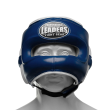 Шлем боксерский LEADERS LS с бамперной защитой BL/WH