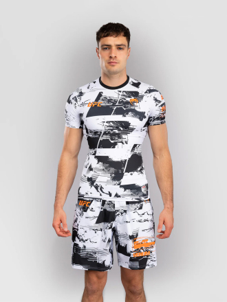 Рашгард Venum UFC Zenith Fight Week Black/White/Orange S/S