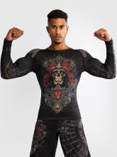 Рашгард Venum Santa Muerte 5.0 Deep Black/Gold L/L