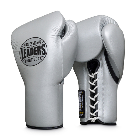 Перчатки боксерские профессиональные LEADERS PRO MFG SIL/BK
