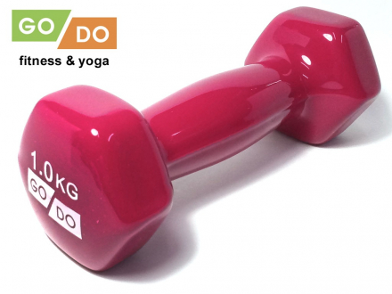 Гантель GODO красный 1КГ