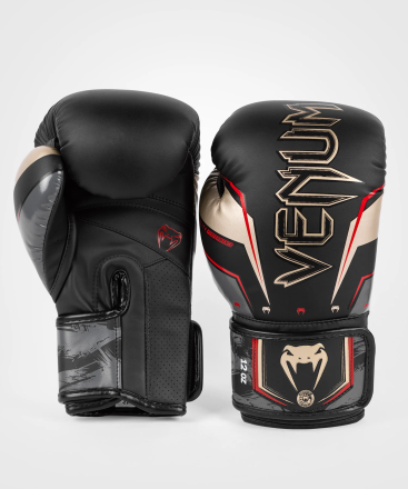 Перчатки боксерские Venum Elite Evo Black/Gold/Red