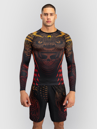 Рашгард Venum Quetzal Fury Black/Fury Red/Tangerine L/S